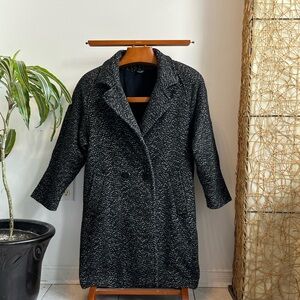 Women's Black Tweed Coat